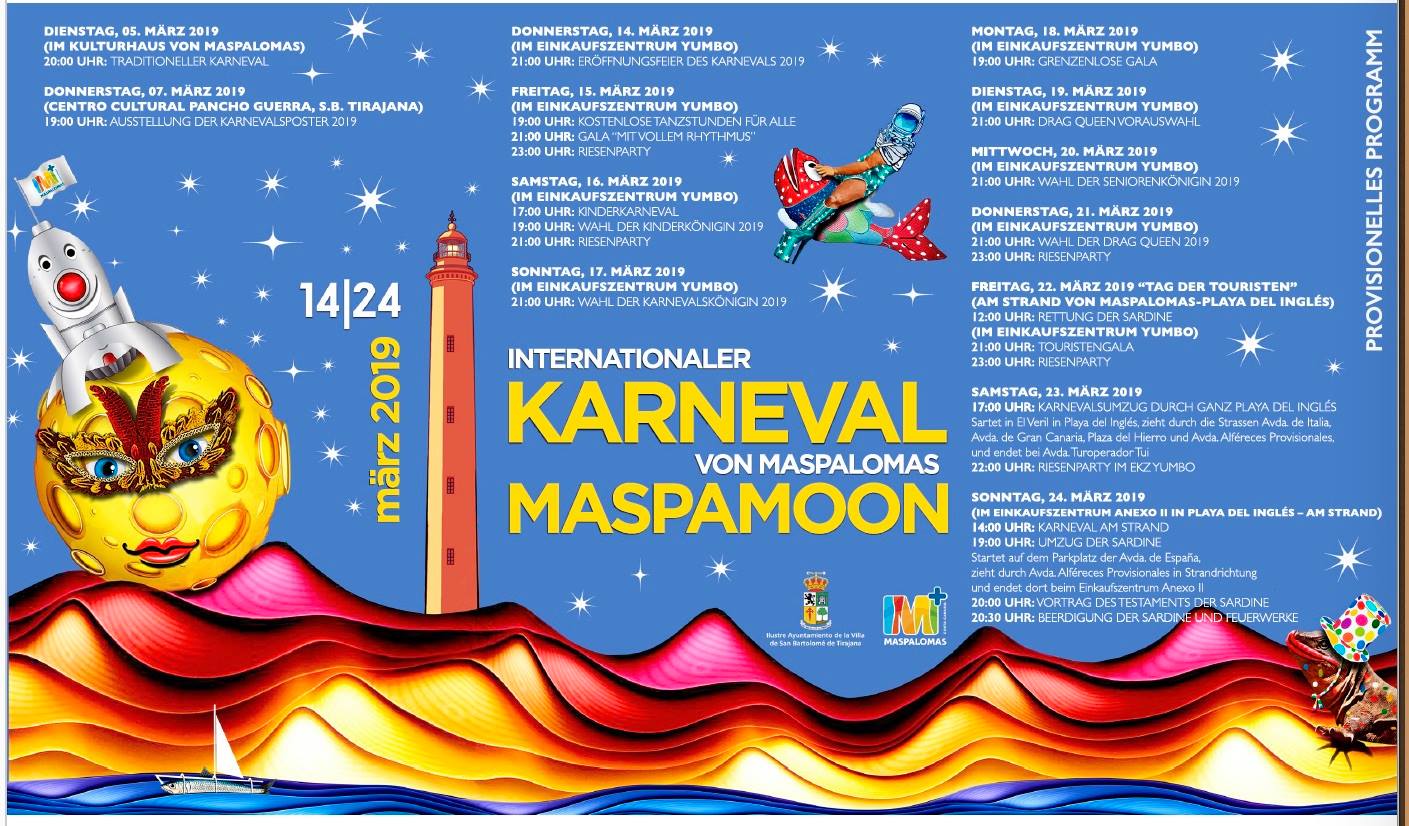 Programm Karneval International der Maspalomas 2019